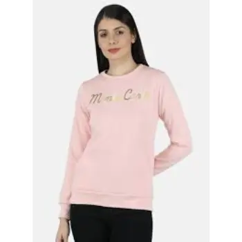 Women Pink Embroidered Sweatshirt